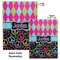 Harlequin & Peace Signs Hard Cover Journal - Compare
