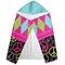 Harlequin & Peace Signs Hooded Towel - Folded