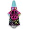 Harlequin & Peace Signs Hooded Towel - Hanging