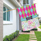Harlequin & Peace Signs House Flags - Double Sided - LIFESTYLE
