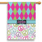 Harlequin & Peace Signs House Flags - Single Sided - PARENT MAIN