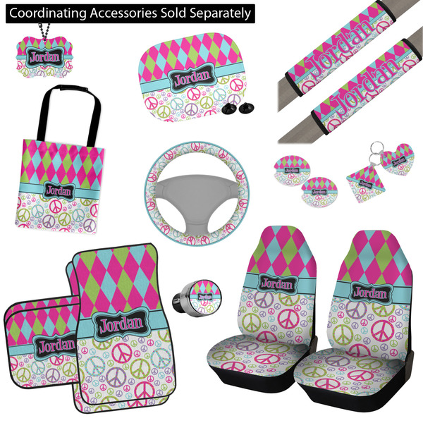 Harlequin & Peace Signs Interior Car Accessories