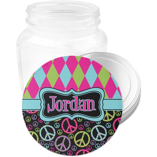 Harlequin & Peace Signs Jar Opener - Main