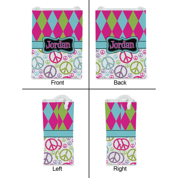 Harlequin & Peace Signs Jewelry Gift Bag - Gloss - Approval