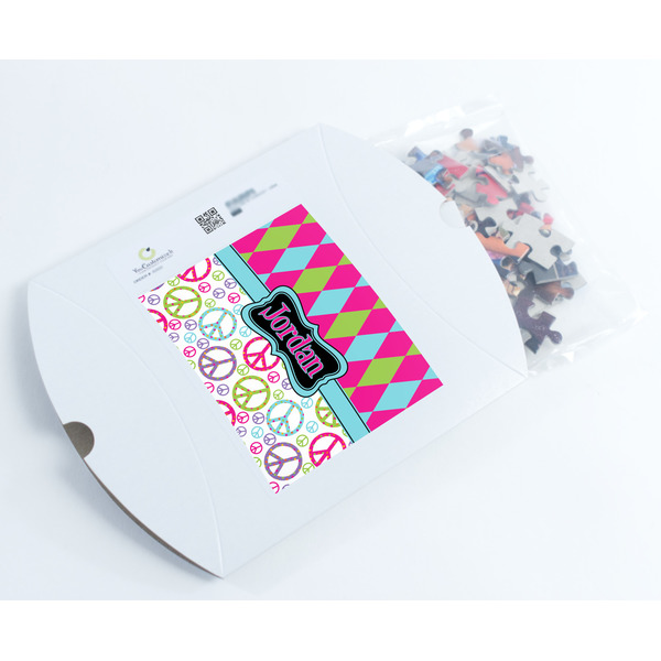 Harlequin & Peace Signs Jigsaw Puzzle 110 Piece - Box