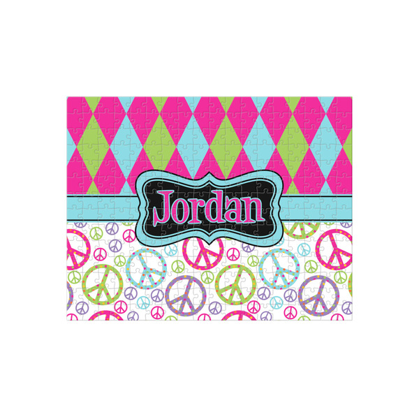 Custom Harlequin & Peace Signs 252 pc Jigsaw Puzzle (Personalized)