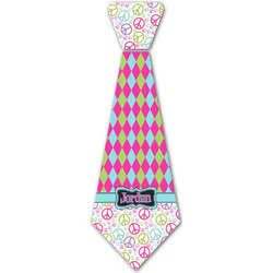 Harlequin & Peace Signs Iron On Tie - 4 Sizes w/ Name or Text