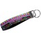 Harlequin & Peace Signs Webbing Keychain FOB with Metal