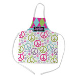 Harlequin & Peace Signs Kid's Apron - Medium (Personalized)