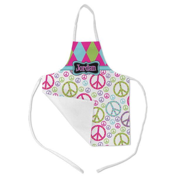 Harlequin & Peace Signs Kid's Aprons - Medium - Main (med/lrg)