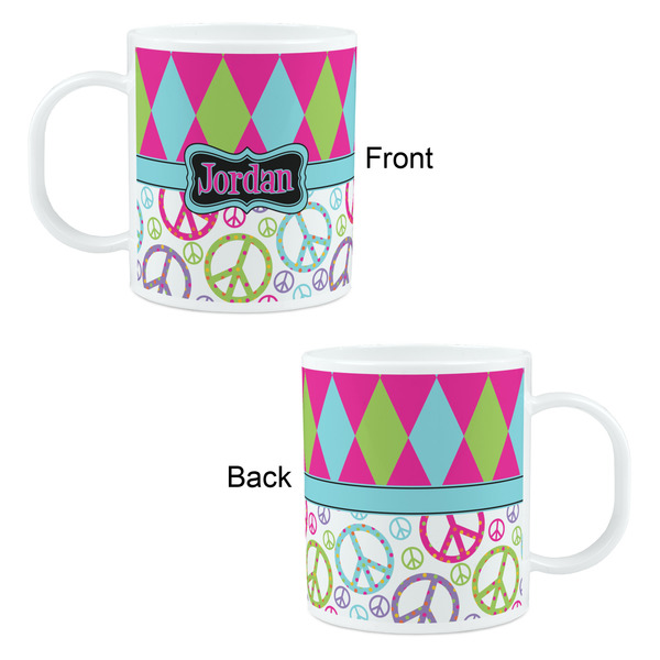 Harlequin & Peace Signs Kid's Mug - Apvl