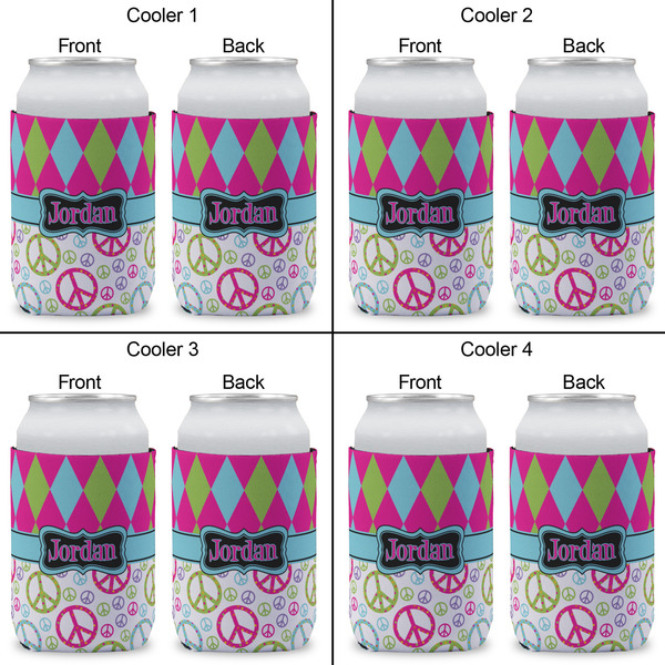 Harlequin & Peace Signs Can Sleeve (Approval)