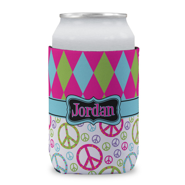 Harlequin & Peace Signs Can Sleeve