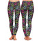 Harlequin & Peace Signs Ladies Leggings - Front and Back