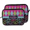 Harlequin & Peace Signs Laptop Sleeve (Size Comparison)