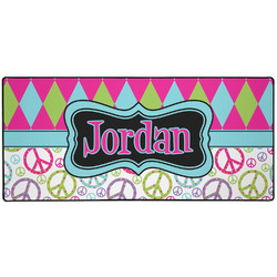 Harlequin & Peace Signs Gaming Mouse Pad (Personalized)