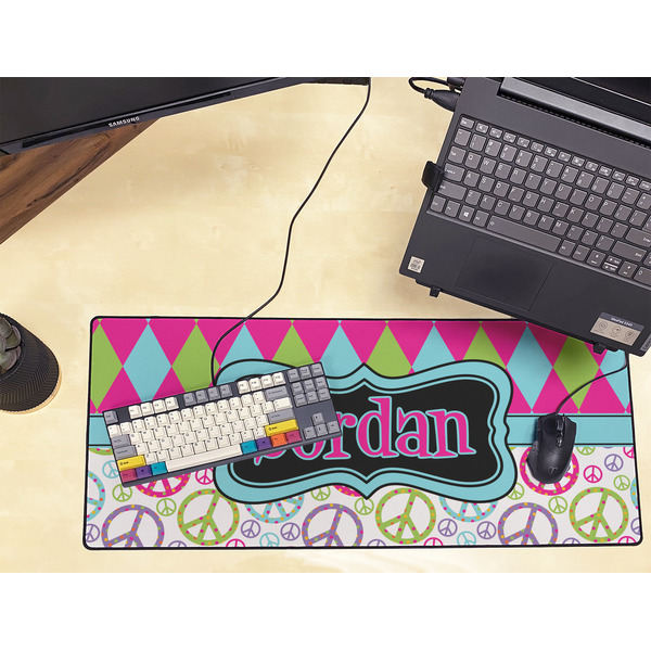 Harlequin & Peace Signs Large Gaming Mats - LIFESTYLE