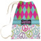 Harlequin & Peace Signs Laundry Bag - Large (Personalized)