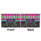 Harlequin & Peace Signs Large Zipper Pouch Approval (Front and Back)