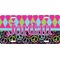 Harlequin & Peace Signs Front License Plate (Personalized)