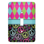 Harlequin & Peace Signs Light Switch Cover