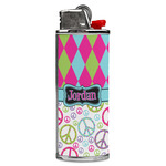 Harlequin & Peace Signs Case for BIC Lighters (Personalized)