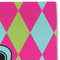 Harlequin & Peace Signs Linen Placemat - DETAIL