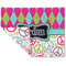 Harlequin & Peace Signs Linen Placemat - Folded Corner (double side)