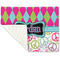 Harlequin & Peace Signs Linen Placemat - Folded Corner (single side)
