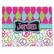 Harlequin & Peace Signs Linen Placemat - Front
