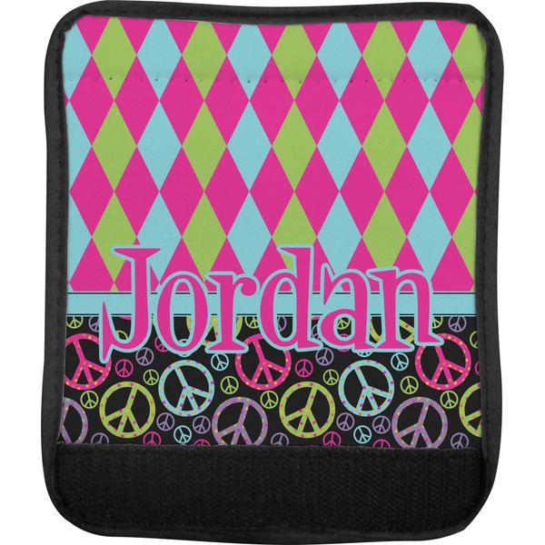 Harlequin & Peace Signs Luggage Handle Wrap (Approval)