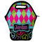 Harlequin & Peace Signs Lunch Bag - Front