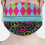 Harlequin & Peace Signs Face Mask Cover