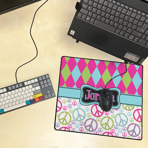Harlequin & Peace Signs Medium Gaming Mats - LIFESTYLE