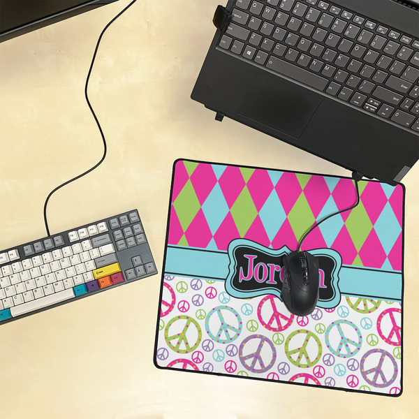 Harlequin & Peace Signs Medium Gaming Mats - LIFESTYLE