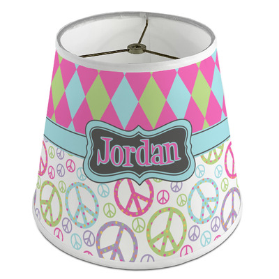 Harlequin & Peace Signs Empire Lamp Shade (Personalized)