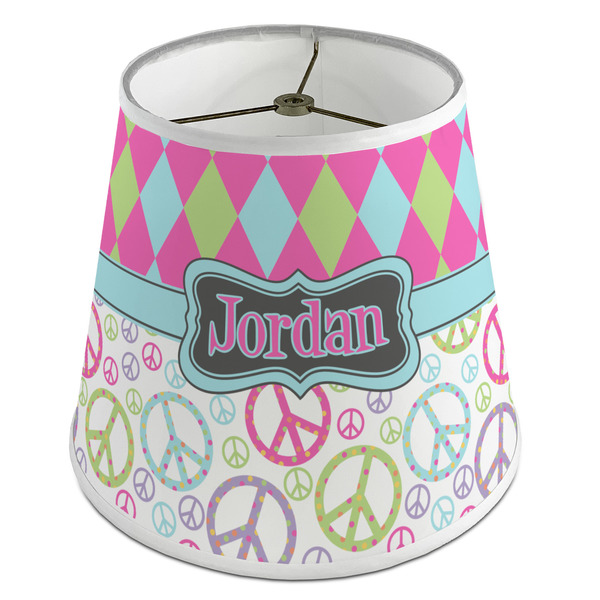 Custom Harlequin & Peace Signs Empire Lamp Shade (Personalized)