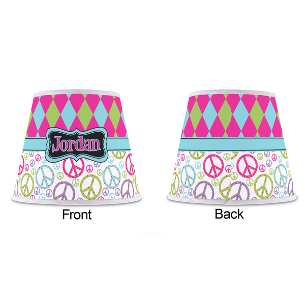 Harlequin & Peace Signs Poly Film Empire Lampshade - Approval