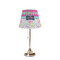 Harlequin & Peace Signs Poly Film Empire Lampshade - On Stand