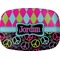 Harlequin & Peace Signs Melamine Platter (Personalized)