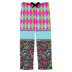 Harlequin & Peace Signs Mens Pajama Pants - 2XL