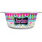 Harlequin & Peace Signs Stainless Steel Dog Bowl - Small (Personalized)