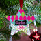 Harlequin & Peace Signs Metal Star Ornament - Lifestyle