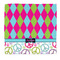 Harlequin & Peace Signs Microfiber Dish Rag - Front/Approval