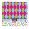Harlequin & Peace Signs Microfiber Dish Rag (Personalized)