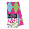 Harlequin & Peace Signs Kitchen Towel - Microfiber (Personalized)