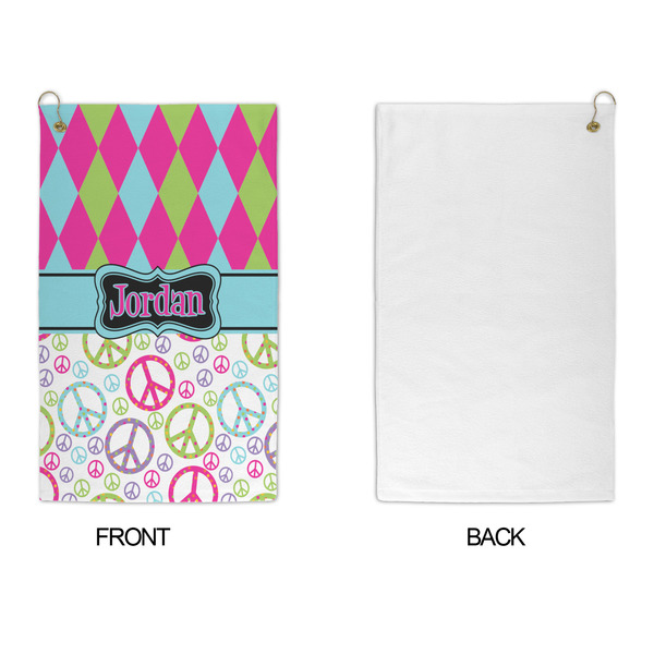 Harlequin & Peace Signs Microfiber Golf Towels - APPROVAL