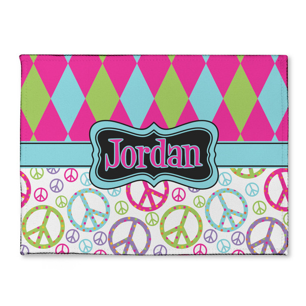 Custom Harlequin & Peace Signs Microfiber Screen Cleaner (Personalized)