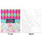Harlequin & Peace Signs Minky Blanket - 50"x60" - Single Sided - Front & Back