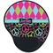 Harlequin & Peace Signs Mouse Pad with Wrist Support - Main
